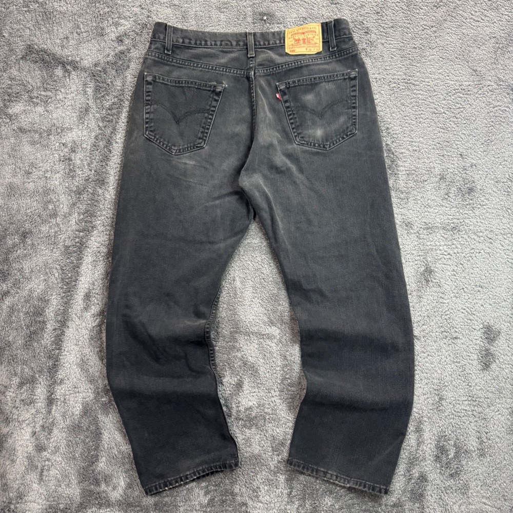 Levis 505 Mens Straight Leg Jeans 36x30 Faded Black Vintage Made in Canada Denim